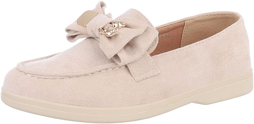 Mocassins en daim avec épingle de sûreté en forme de nounours