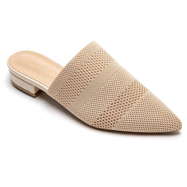 Babouche Pointue en Maille Tricotée