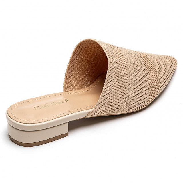 Babouche Pointue en Maille Tricotée