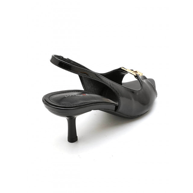Escarpins Slingback à Bout Pointu – Élégance Vernie