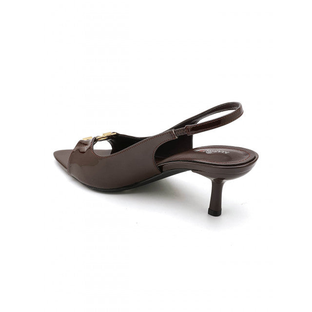 Escarpins Slingback à Bout Pointu – Élégance Vernie