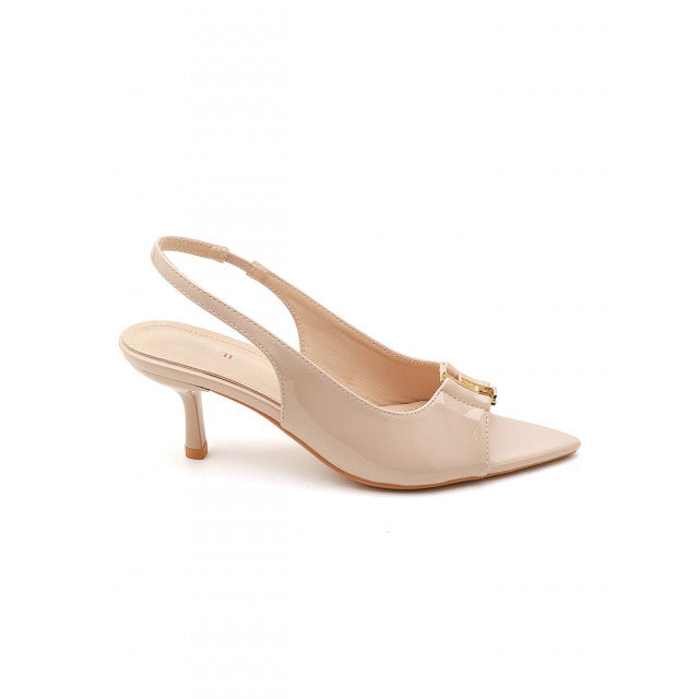 Escarpins Slingback à Bout Pointu – Élégance Vernie