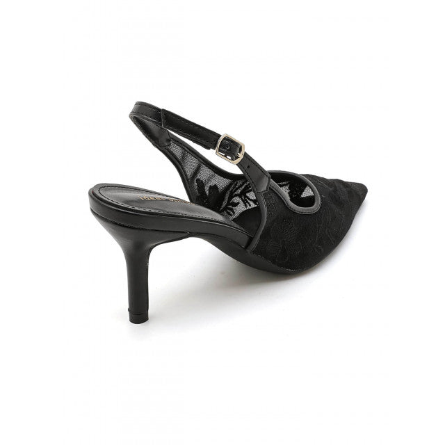 Escarpins Slingback à Broderies Florales – Élégance