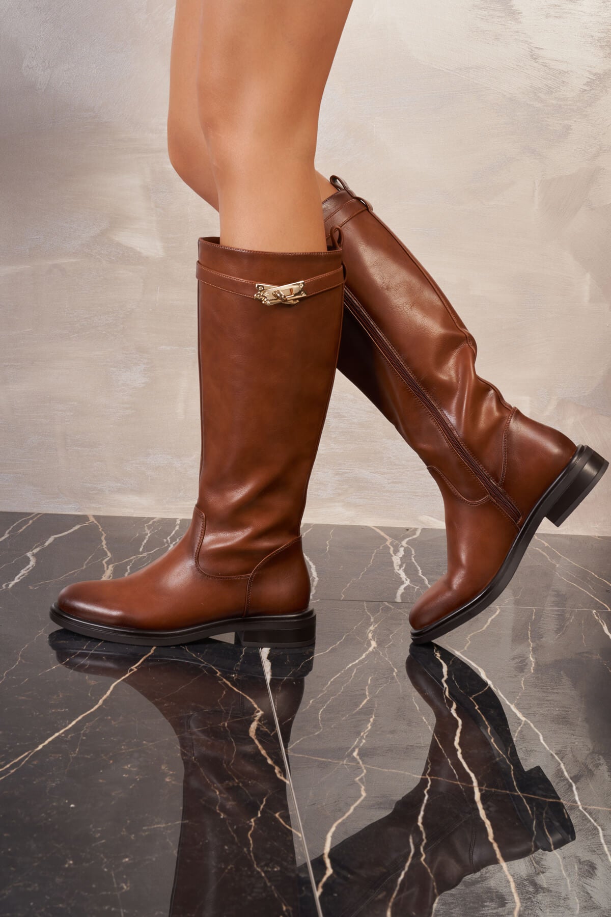 Bottes cavalières en simili