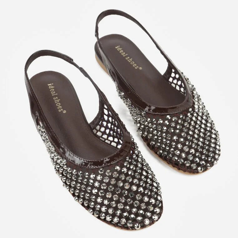 Ballerines ornées de zircons