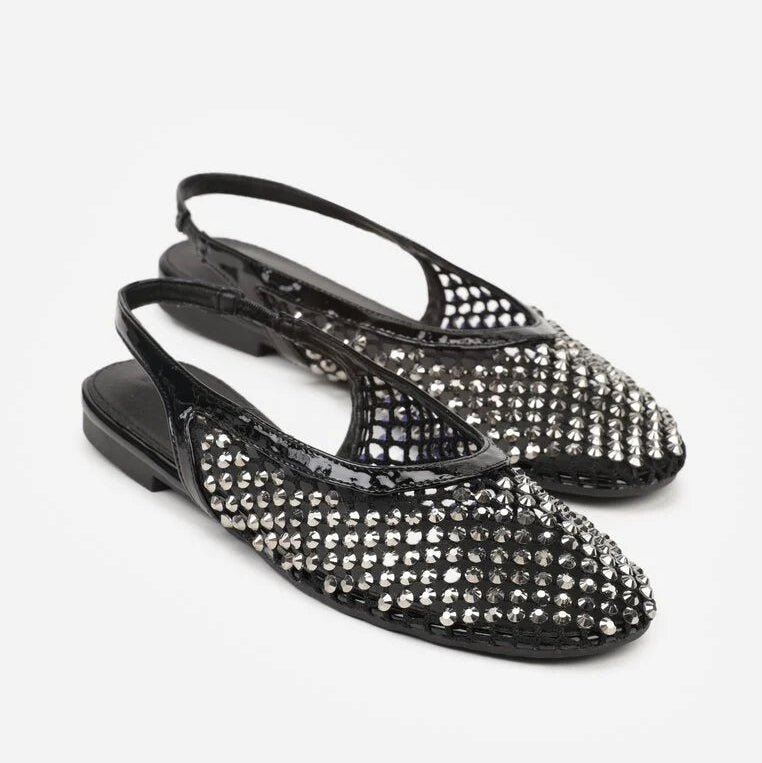 Ballerines ornées de zircons