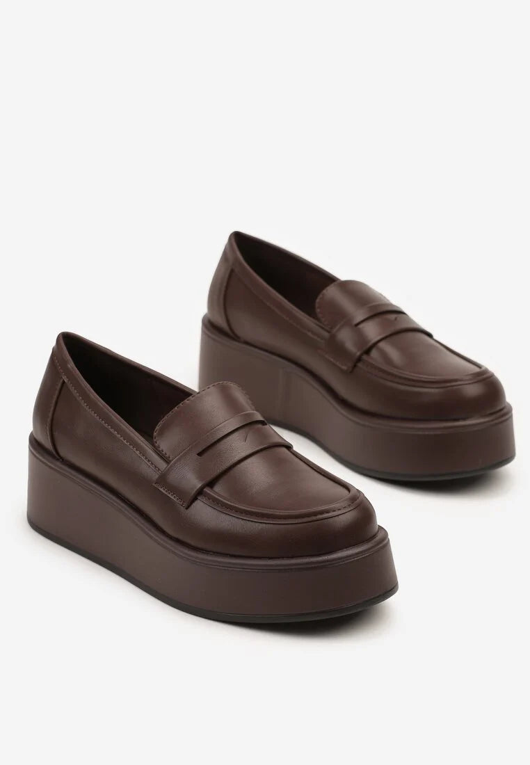 Mocassins à plateforme avec bride décorative