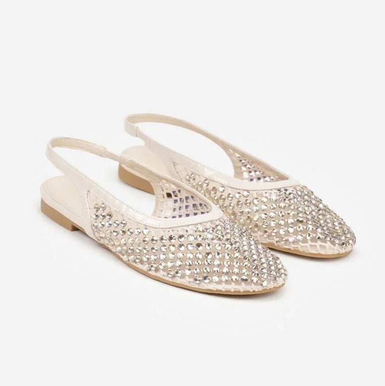 Ballerines ornées de zircons