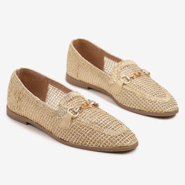 Mocassins ajourés à boucle