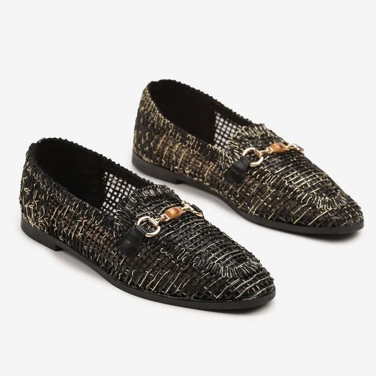 Mocassins ajourés à boucle