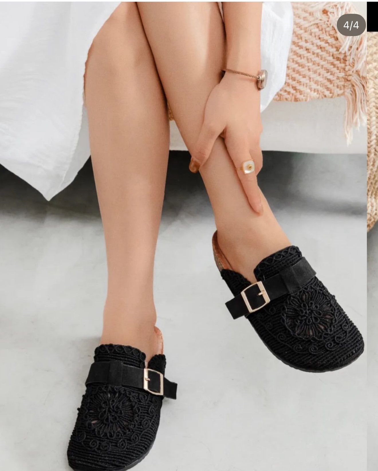 Sabots bohèmes écru