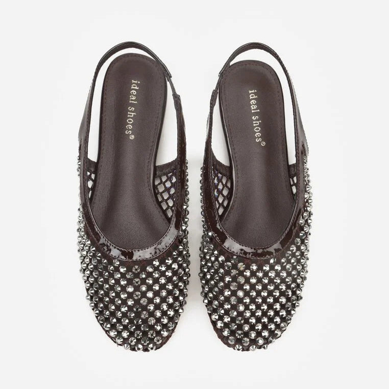 Ballerines ornées de zircons
