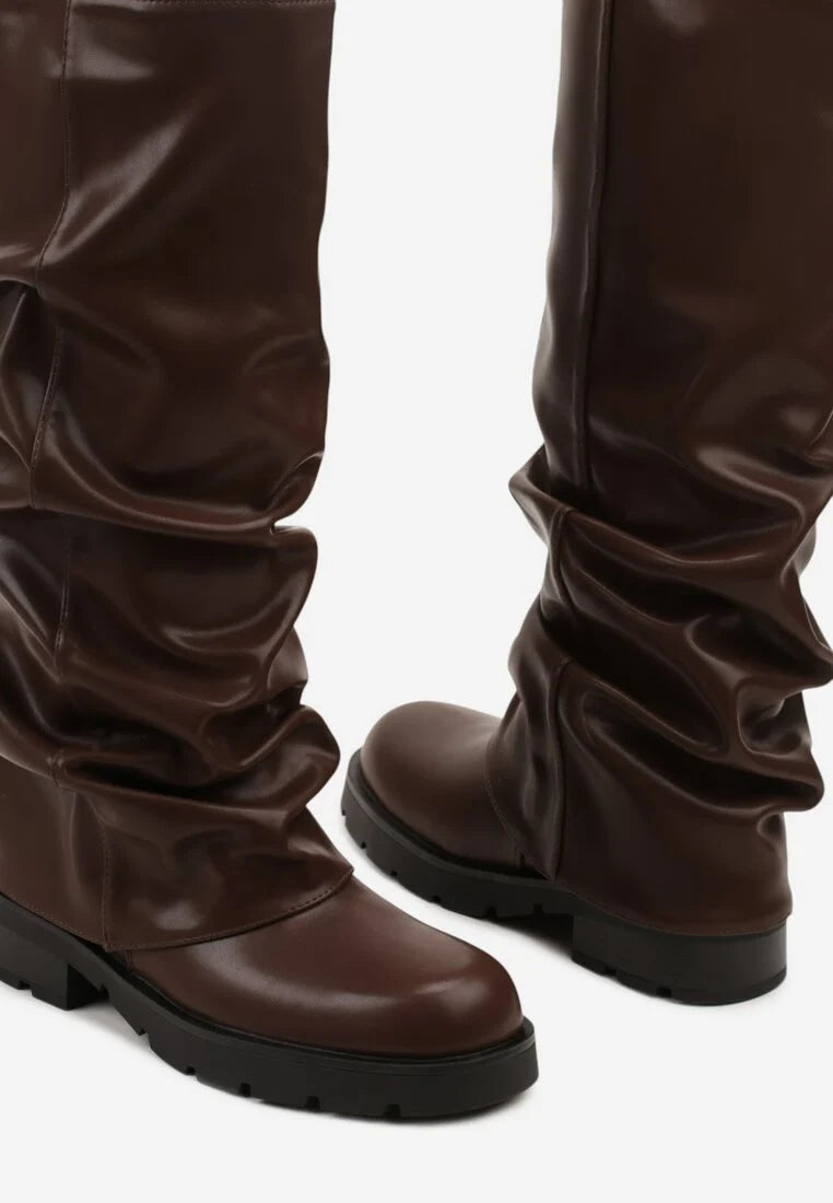 Bottes à volants avec imitation de jambe