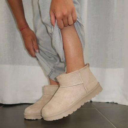 Bottines fourrées en suédine