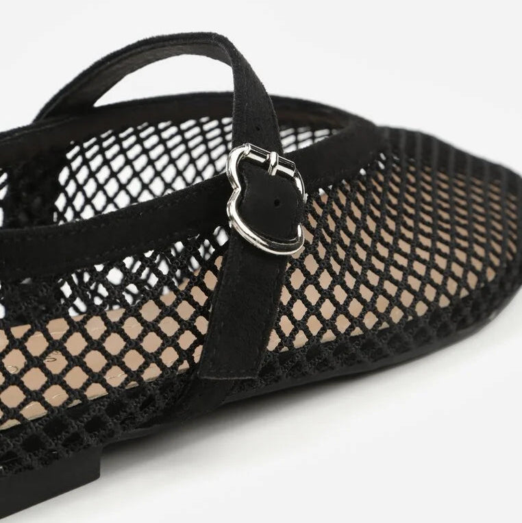 Ballerines en résille avec bride