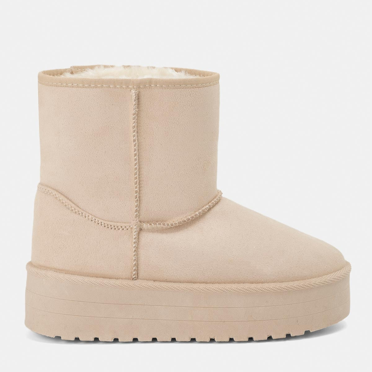 Bottines en daim avec fourrure