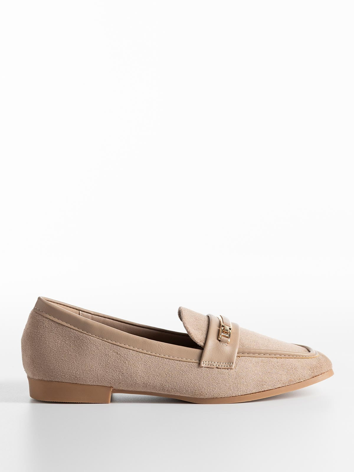 Mocassins en daim avec boucle discrète