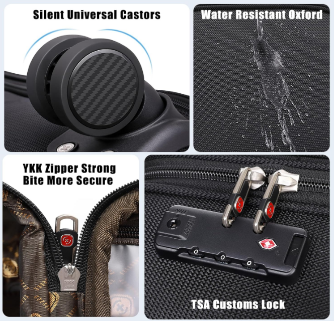 Ensemble de 4 valises en polyester