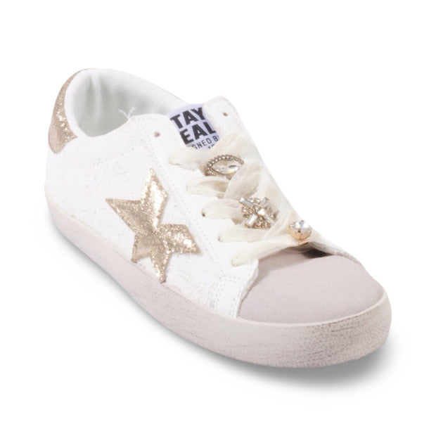 Baskets lacets ruban strassés