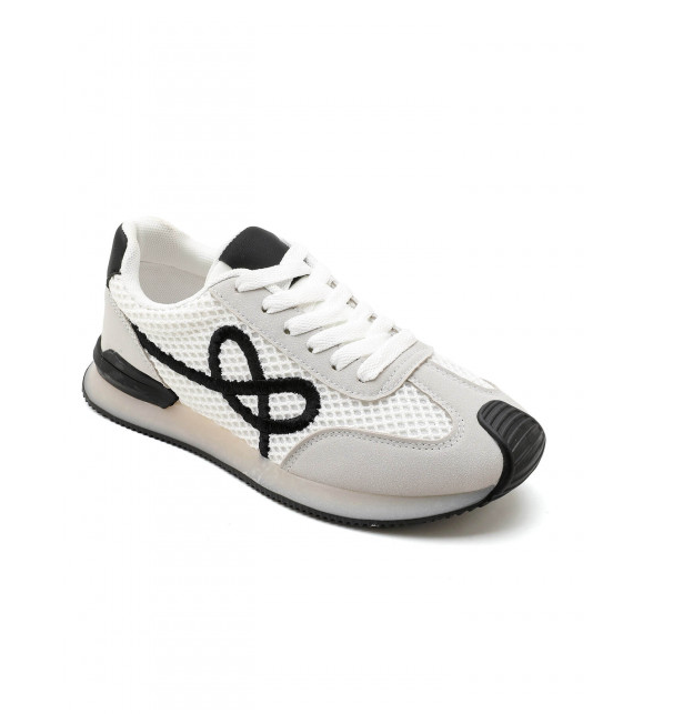 Baskets Avec Nœud Et Semelle Bicolore