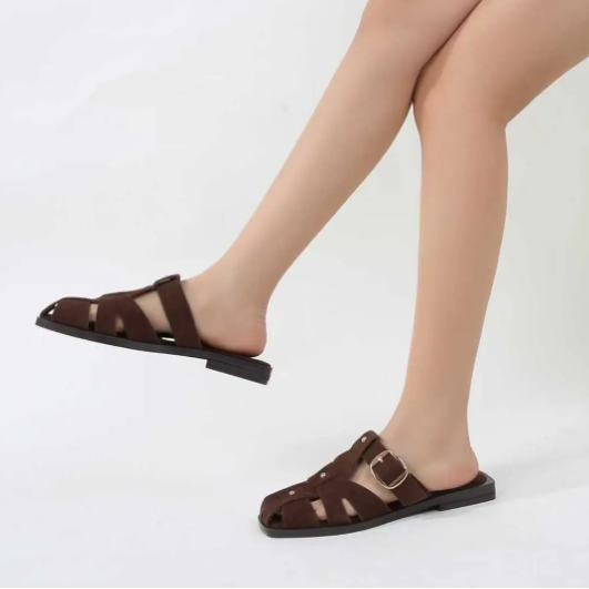 Mule confortable  en daim