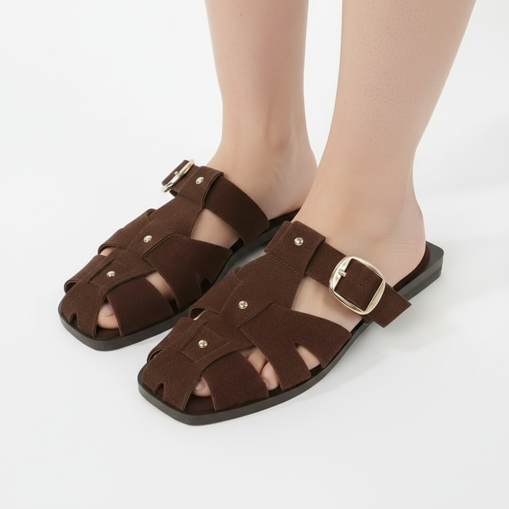 Mule confortable  en daim