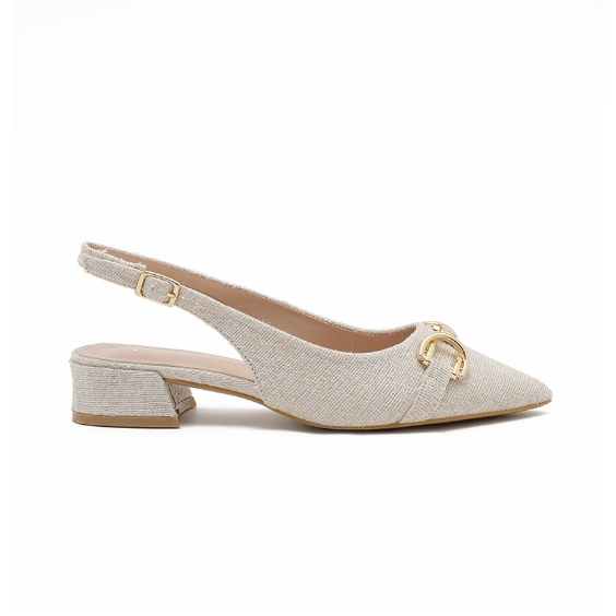Escarpins Slingback à Mors Doré