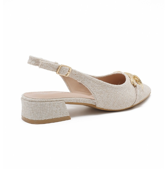Escarpins Slingback à Mors Doré