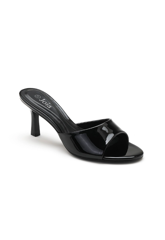Sandales à talons simple avec bout ouvert et rond