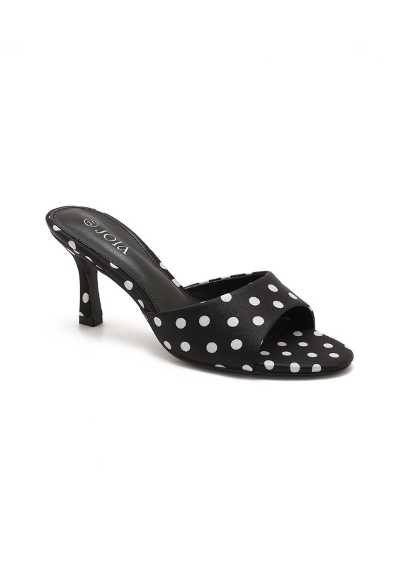 Sandales à talons simple avec bout ouvert et rond