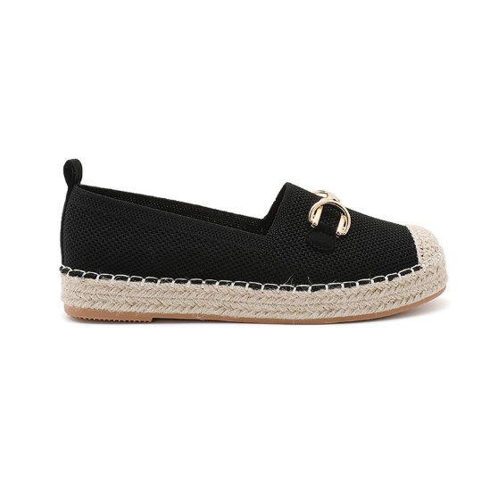 Espadrilles Plates à Mors Doré