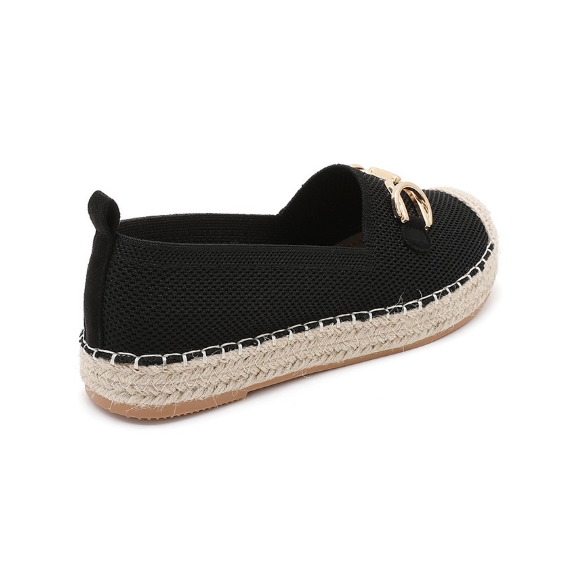 Espadrilles Plates à Mors Doré