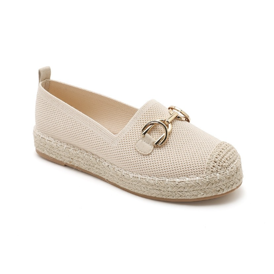 Espadrilles Plates à Mors Doré