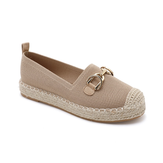 Espadrilles Plates à Mors Doré