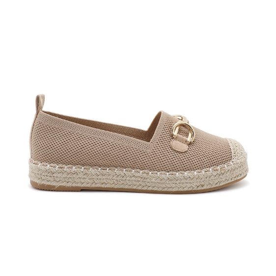 Espadrilles Plates à Mors Doré