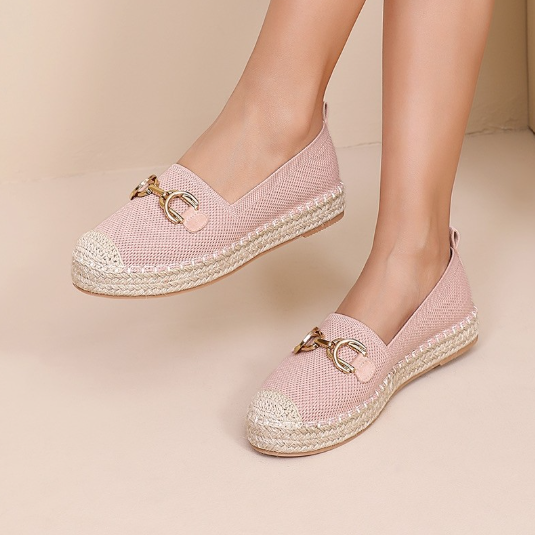 Espadrilles Plates à Mors Doré