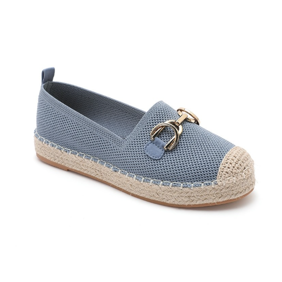 Espadrilles Plates à Mors Doré