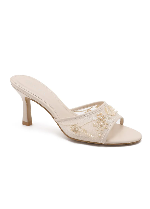Sandale en Dentelle et Perles