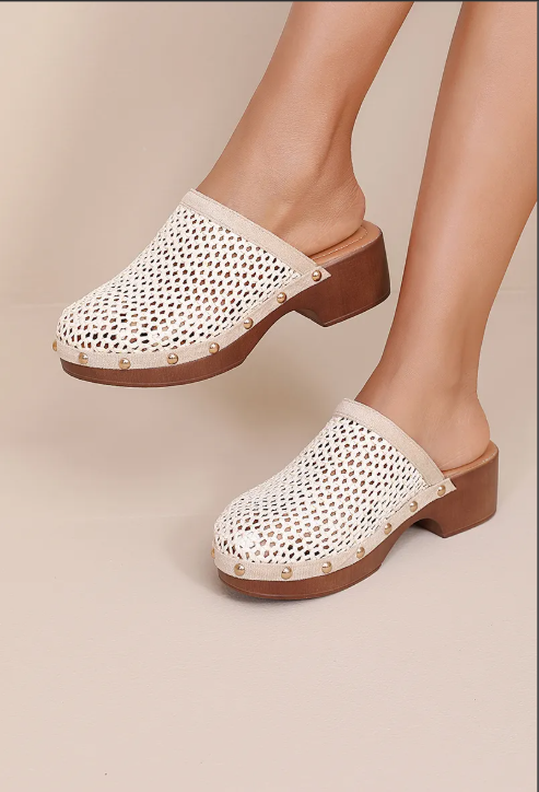 Sabots en Cuir Tressé