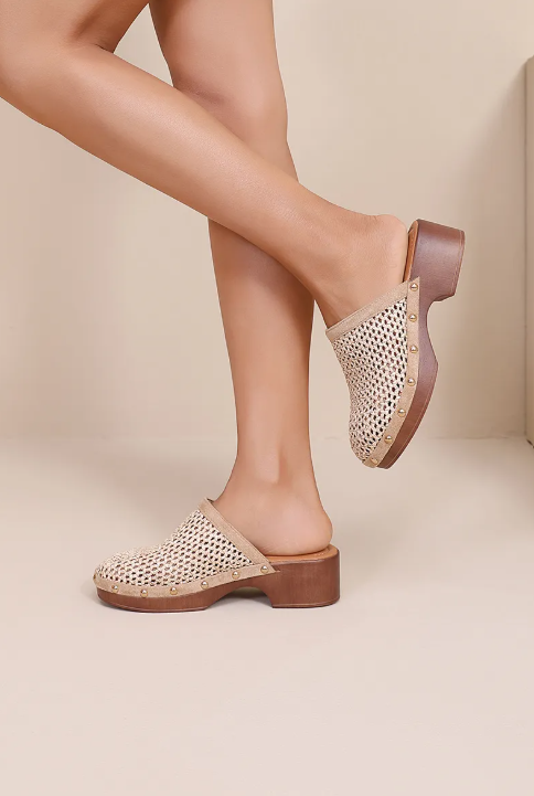 Sabots en Cuir Tressé