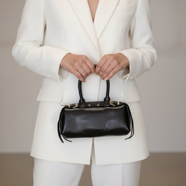 Mini Boston Bag — Cuir Cognac