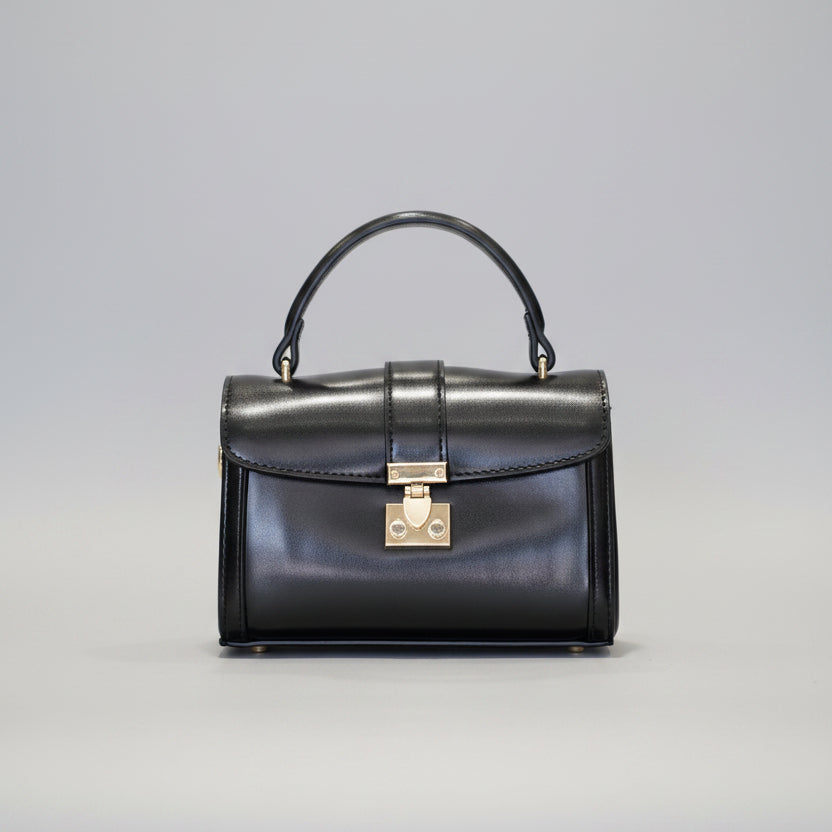 Sac Kelly Élégant aux Tons Noir et Camel