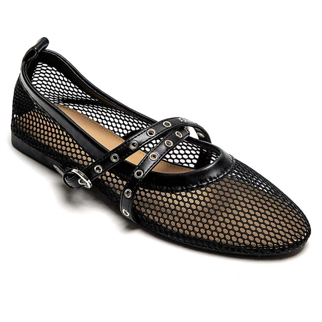 Ballerines  en maille avec brides