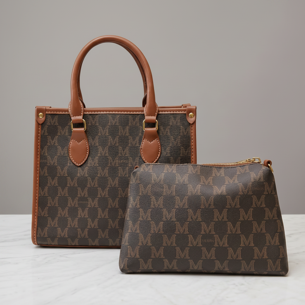 Ensemble Duo Chic : Sac à Main Cabas & Pochette assortie