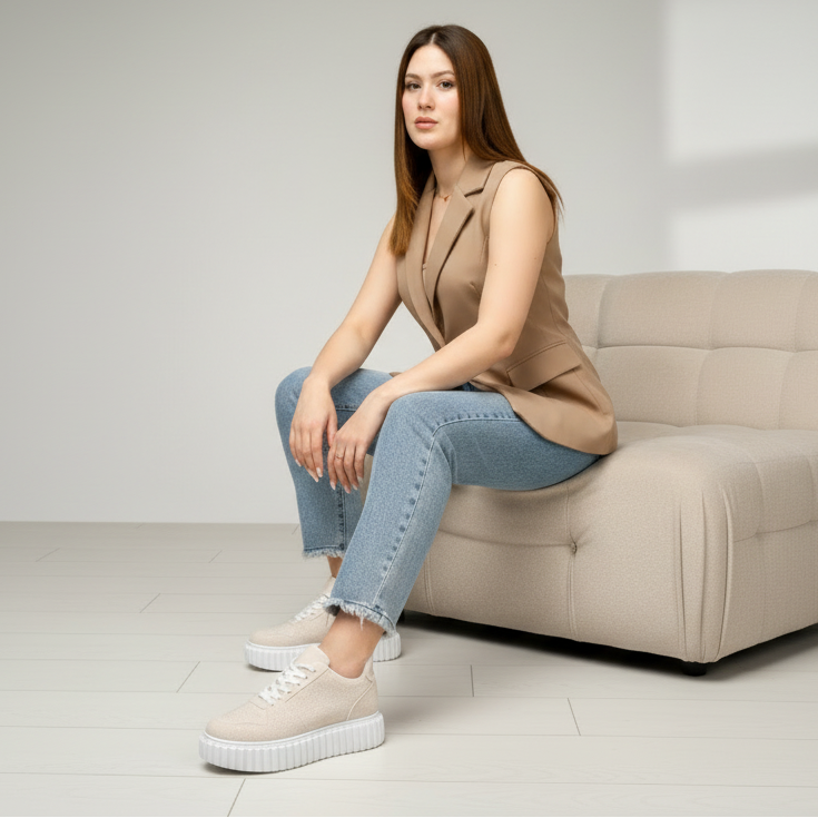 Baskets avec des stresses