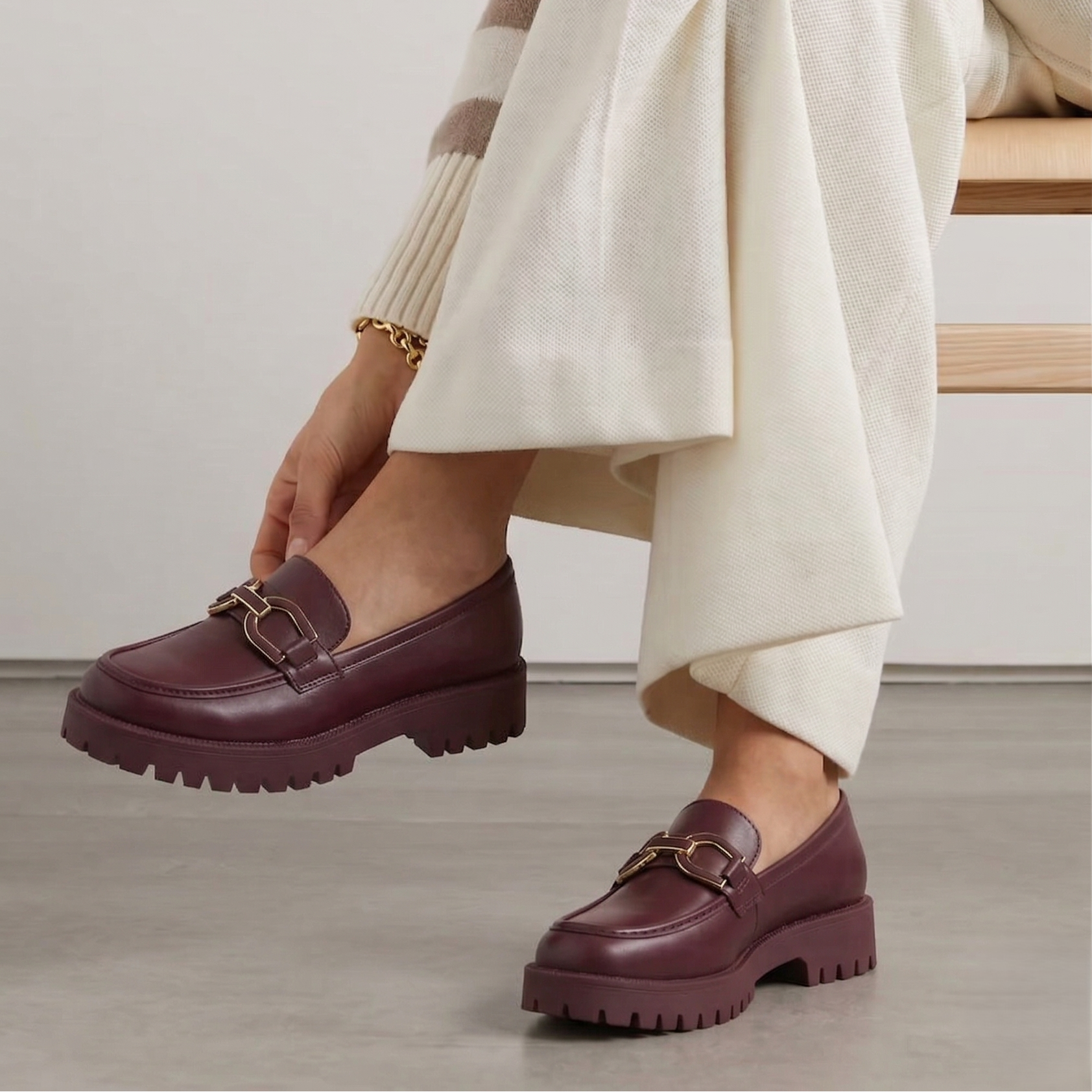 mocassin à plateforme pour femme