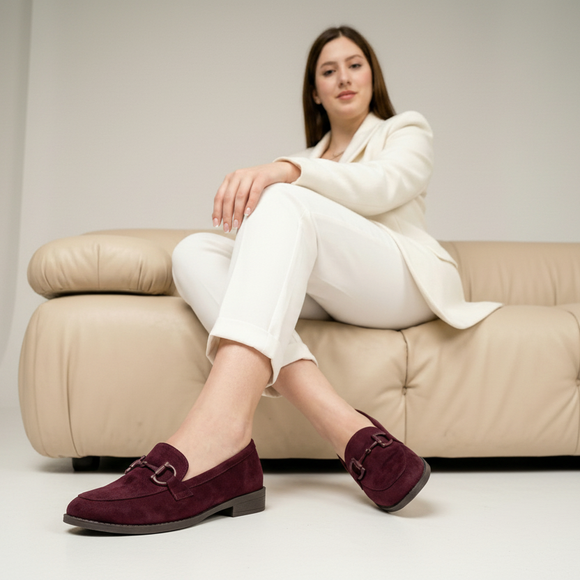 Mocassin à boucle semelle confortable