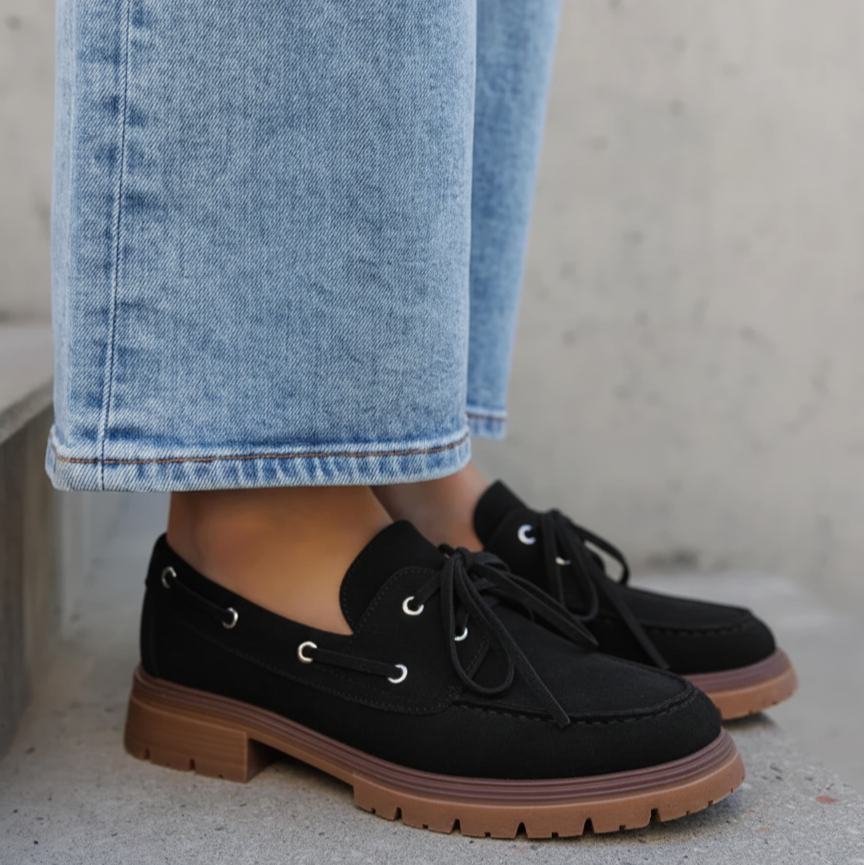 Mocassins à lacets épais