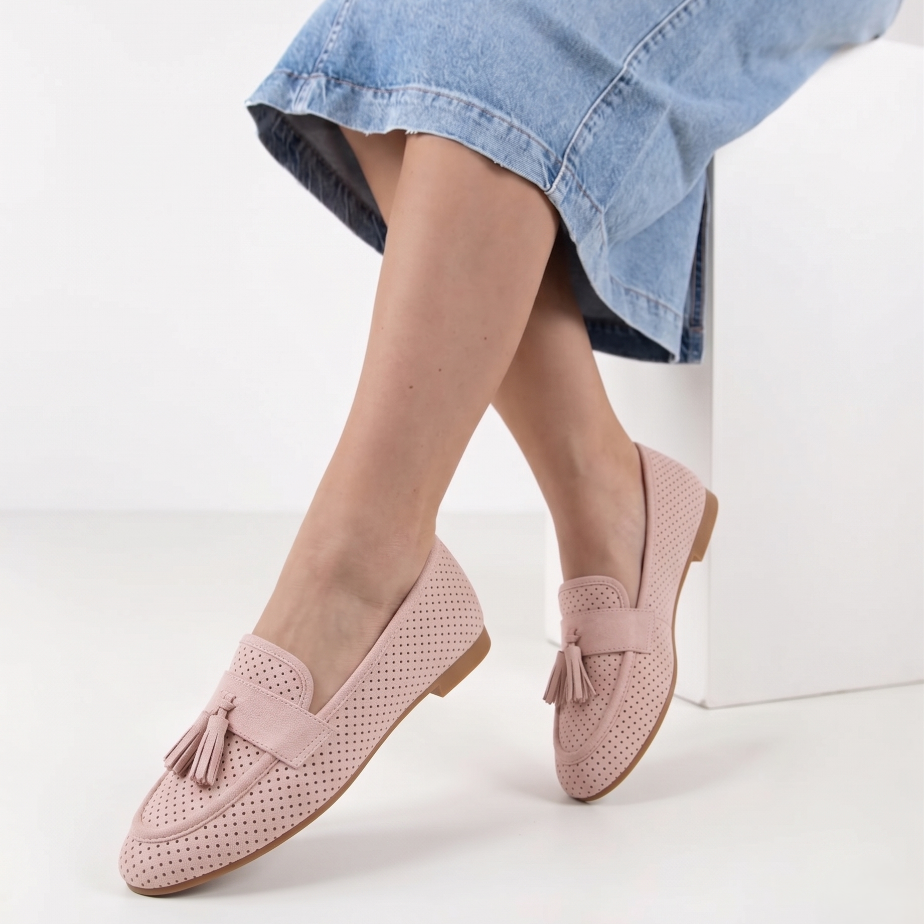 Mocassin plat classique en suédine