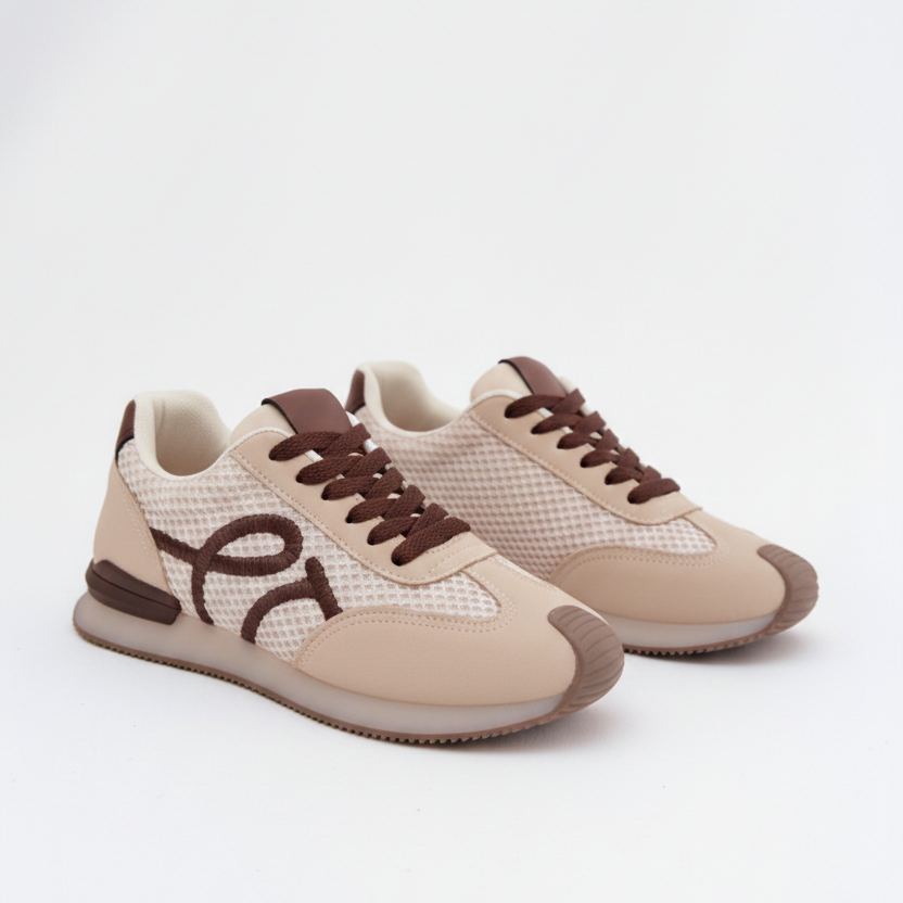 Basket en simili cuir